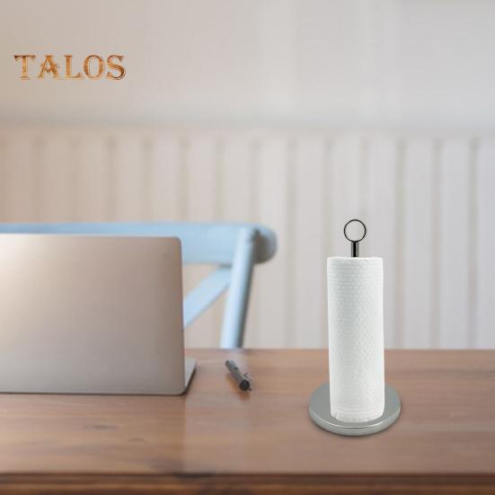 Держатель для бумажных полотенец из нержавеющей стали с утяжеленным противоскользящим основанием, полированной поверхностью, устойчивый к коррозии, подставка для держателя бумажных полотенец