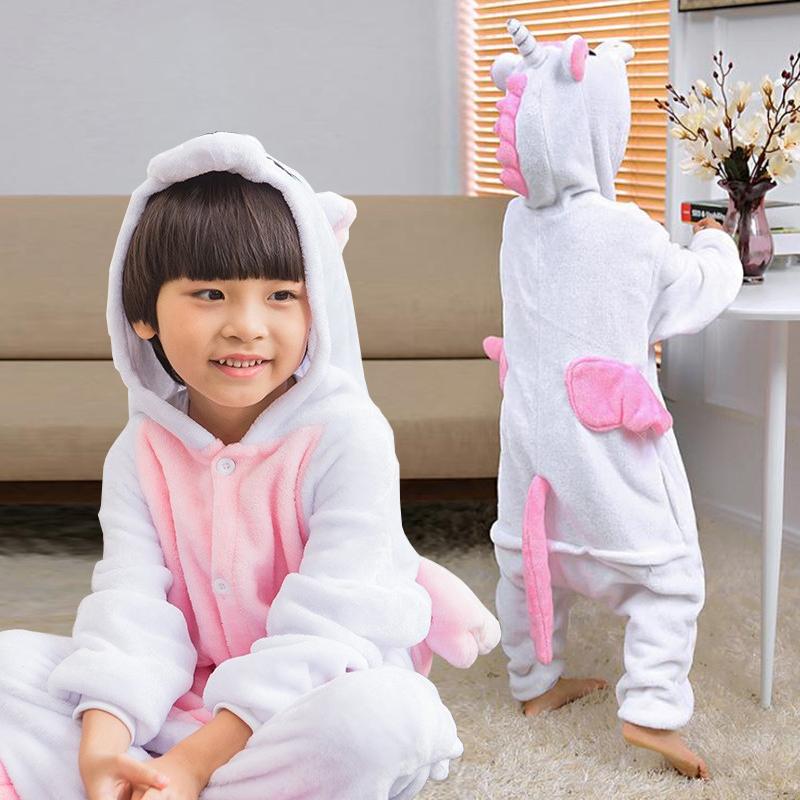 Kigurumi Onesie Kids Unicorn Pajamas For Children Animal Cartoon Sleepers Baby Costume Winter Girls Licorne Jumspuit