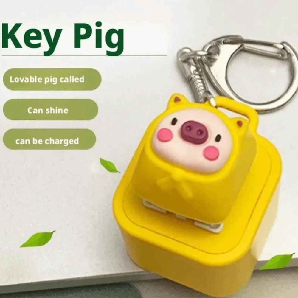 Luminous Keyboard Fidget Keychain Electronic Mechanical Keyboard Key Chain  Fun Gifts