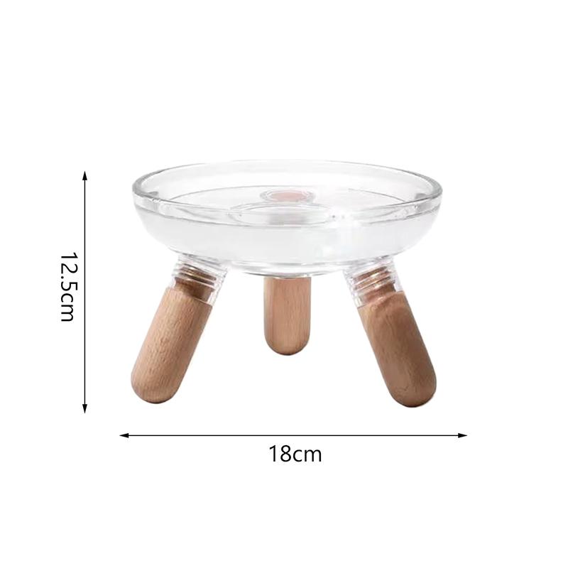 Миска для кошек с прозрачным дизайном, приподнятая миска для кошачьего корма, тарелка для воды, миска для лакомств с подставкой для защиты шеи
