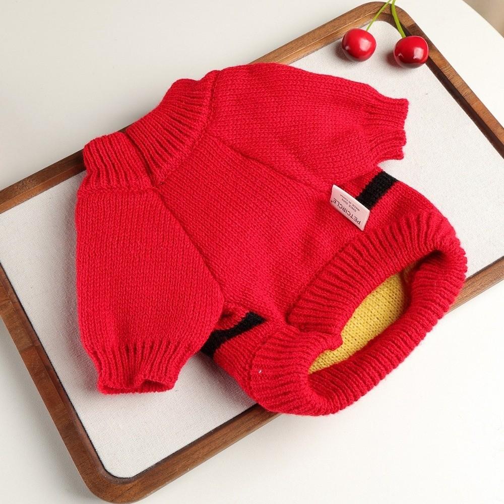Pet Outfits Winter Dog Clothes Xmas style Dog Turtleneck Cute Knit Puppy Pullovers Pet