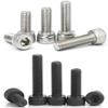 M2 M2.5 M3 M4 M5 M6 M8 304 Stainles Steel Black Grade 12.9 Steel Hexagon Hex Socket Head Cap Allen Bolt Screw L=3-60mm