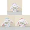 Cute Rabbit Plush Doll With Flower Decor For Bag Accessories