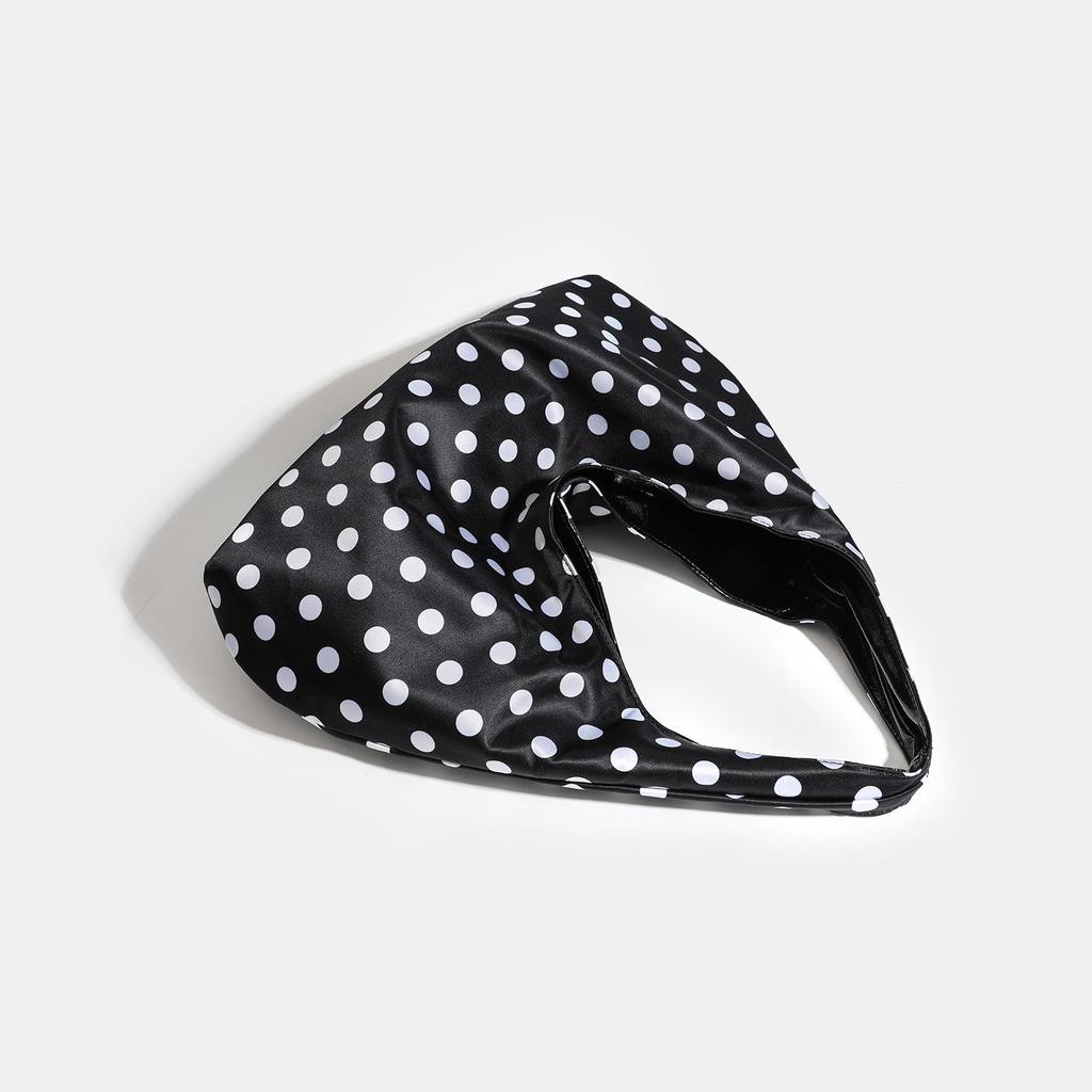 Холщовая сумка-тоут в корейском стиле в горошек: Литературная сумка через плечо для студенток