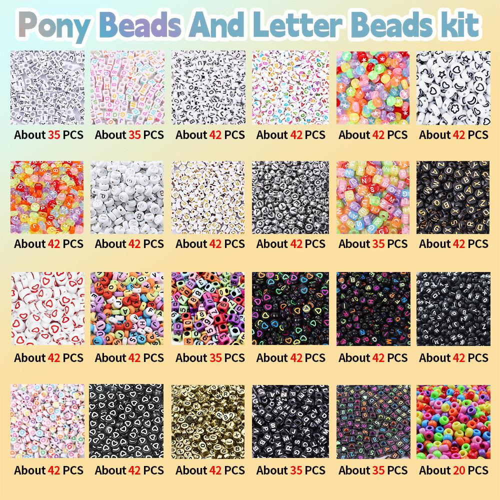 Набор акриловых бусин для детского творчества с алфавитом и цветной коробкой для хранения для творческой игры