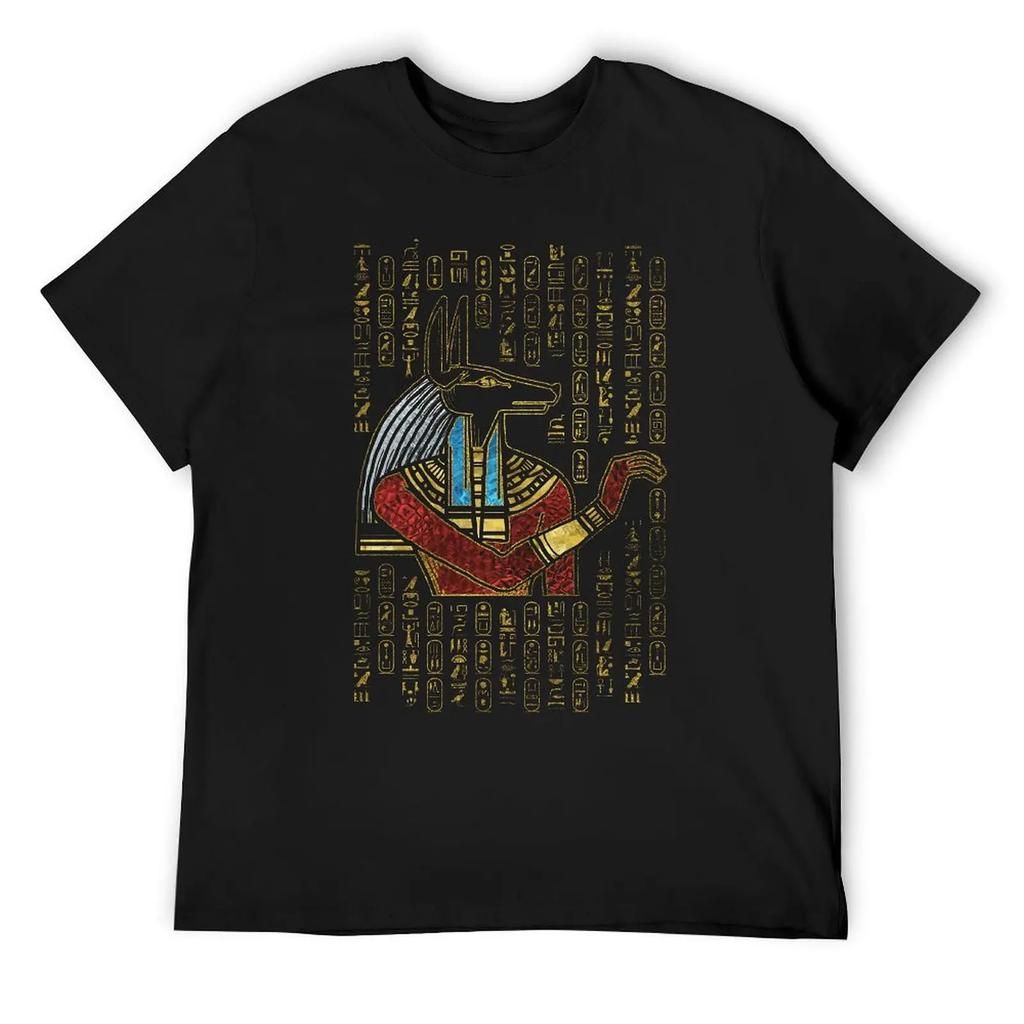 Egyptian Anubis Ornament Classic For Sale T-shirts Funny Graphic T-shirt Crewneck Motion Nerd Leisure Eur Size