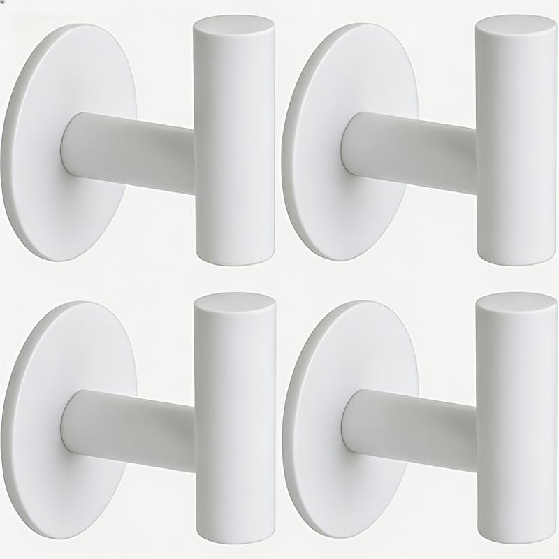 No-Drill Fashion Wall Hook Set Of 4, Simple Style, Suitable For Kitchen, Bathroom And Clothing Storage Easy-To-Install Wall Hooks Bathroom
