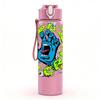 1PC Blue Monster Cartoon 750ml sports water bottle leakproof straw lid outdoor office home