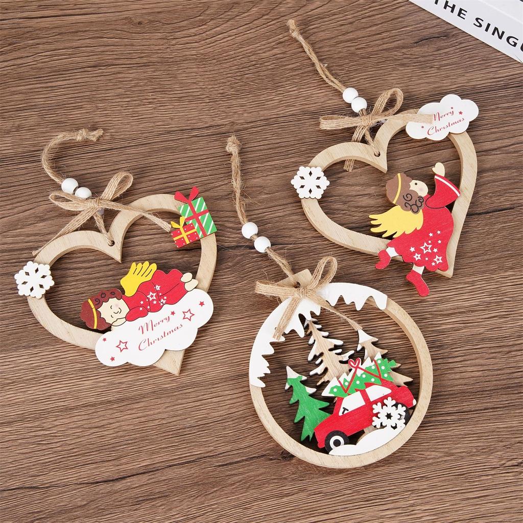 2D Christmas Snowman Decoration, Christmas Wooden Ornaments, Holiday Home Decorations
