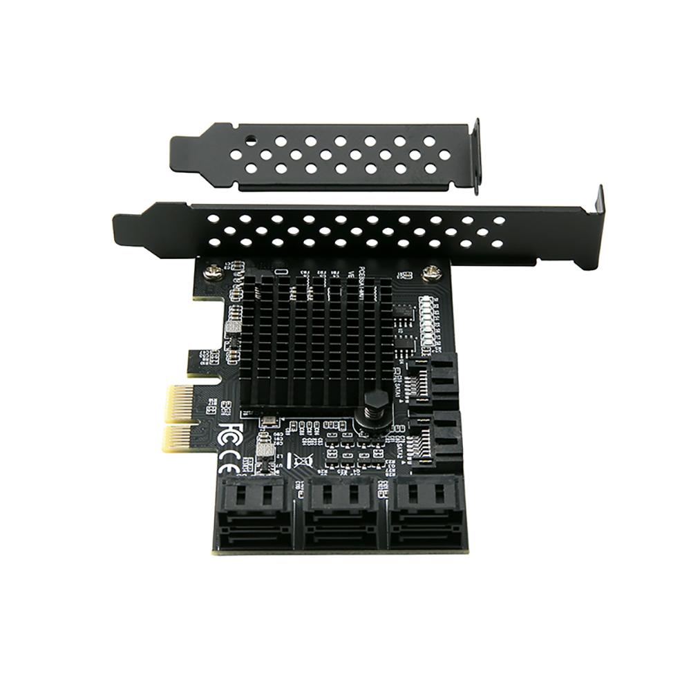 PCIe SATA Card, 8 Port SATA Controller Expansion Card with Bracket, Marvell 88SE9215 Support 8 SATA 3.0 Devices