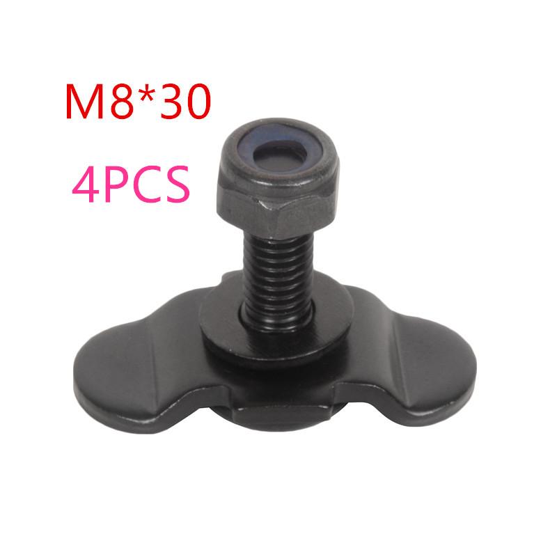M8*30/M8*40/M8*60 L Track Threaded Stud Fittings L-Track Threaded Double Stud Lug Fitting Tie Down Used with L Track Rails 4Pack