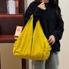 Multi-Pocket Nylon Shoulder Bag Casual Storage Pouch Underarm Bag Large Capacity Tote Bag School