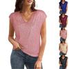 Short Sleeve Sequin Tops For Women V-Neck Sparkly Tank Tops Dressy Glitter Top Blouses