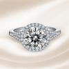 Classic Silver Moissanite Ring For Charm Lady With 1ct 6.5mm Real Moissanite Gemstones Entanglement  Wedding Gift