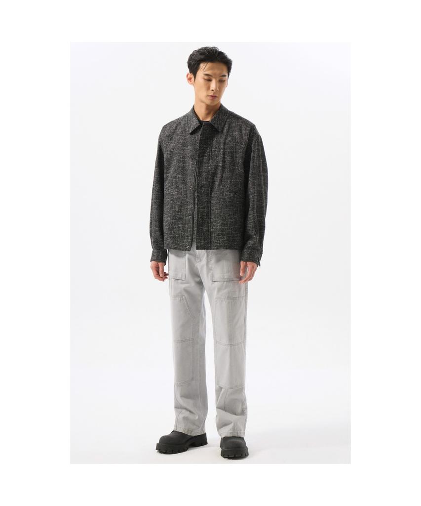 Customellow Black Marzotto Tweed Jacket_Cwjas25101Bkx