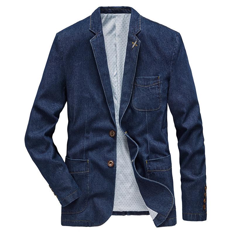 Denim Suit Men's Casual Loose Plus Size Young Denim Suit Jacket