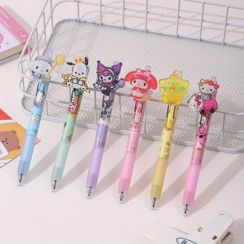 36 шт. HelloKitty Sanrio Мультяшная Счастливая Семья Акриловая Нашивка-Заплатка ST Головка Быстросохнущая Нейтральная Ручка Девочка Высокий Внешний Вид Подписывающая Ручка 0.5 мм Черная, My Melody