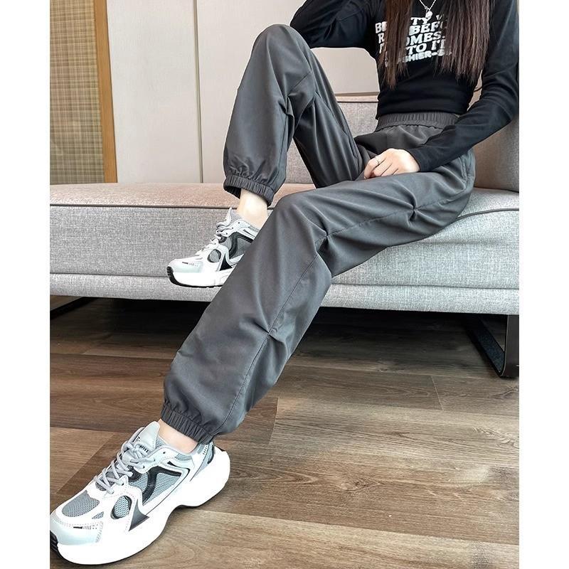 Черные рабочие брюки с завязками для женщин на весну и осень, новые американские спортивные повседневные брюки Харлан Ро для мужчин