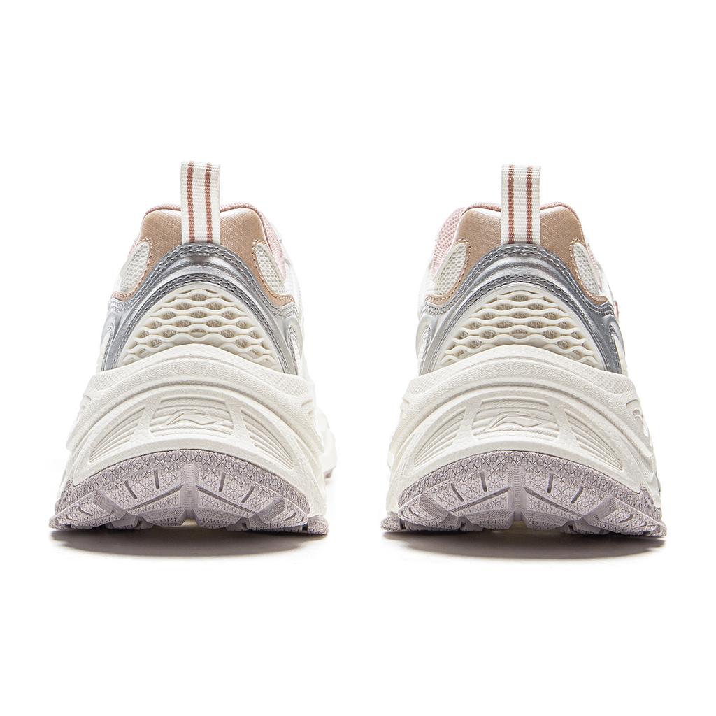 Li Ning Звездное кольцо Амортизация Нескользящие Износостойкие Дышащие Низкие Повседневная Обувь Женская Белый Серебристый AGCV112-3