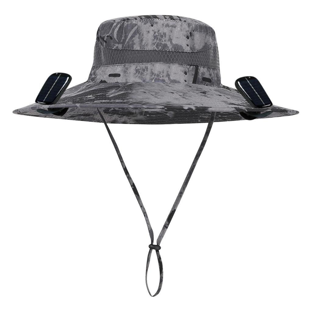 Солнечная шляпа с широким краем для рыбалки на открытом воздухе - солнечная и USB-зарядка, солнцезащитная шляпа от солнца с вентилятором, солнечная шляпа с вентилятором для летнего кемпинга на открытом воздухе, пляжа