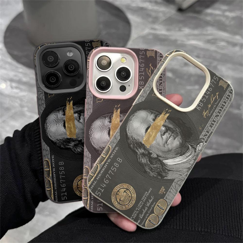 Мягкий чехол из ТПУ с рисунком доллара для iPhone 17 16 15 14 13 12 11 Pro Max Air 16e 17E 16 Plus Прозрачная силиконовая накладка