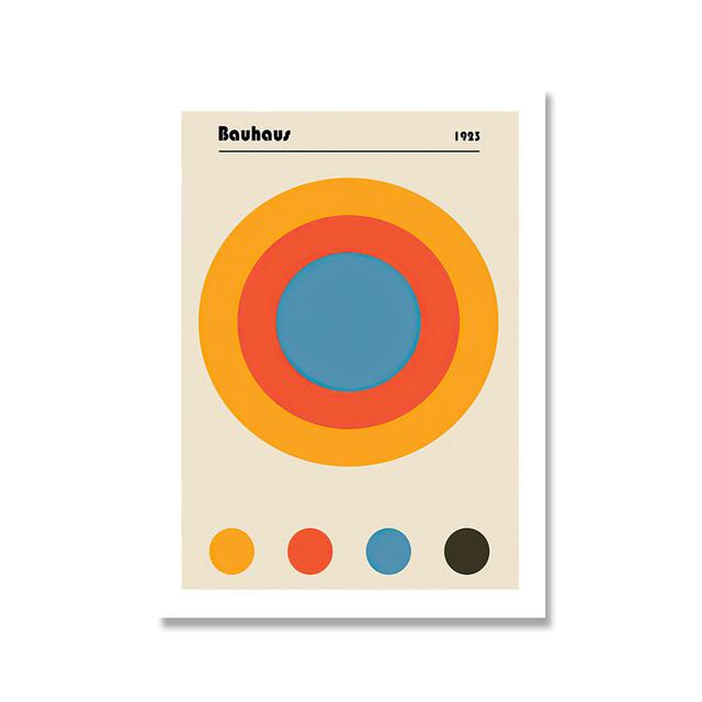 Выставочные плакаты и принты Баухауза, абстрактная геометрия Кита, настенная живопись на холсте, картина для гостиной, украшение дома, без рамки