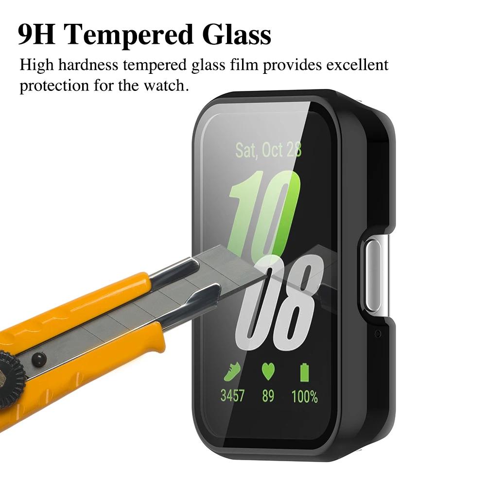 Smartwatch Protective Cover for Huawei band 11 /Huawei band 11 NFC PC Watch Case with Tempered Glass Anti-Fall Anti-Scratch Watch Case