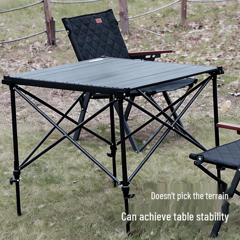 Quyoubang Portable Folding Adjustable Height Camping Table
