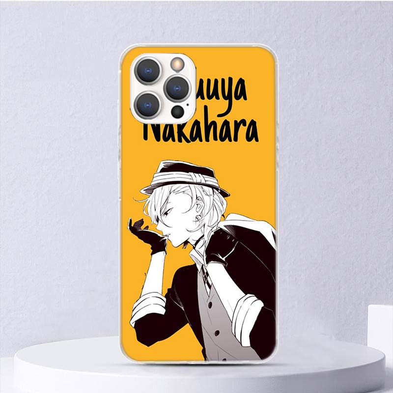 Мягкий чехол Bungo Stray Dogs Накахара Чуя для iPhone 16 17 Air 16E 15 Plus 11 12 13 Mini 14 Pro Max Чехол для телефона Apple 7 8 SE Co