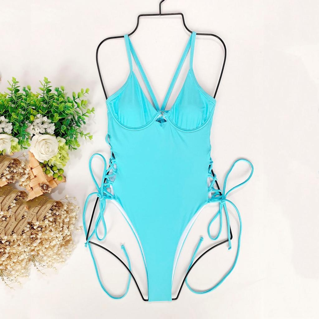 Push Up Women Swimwear One Piece Swimsuit Female Solid Monokini Bandage Swim Suits Sexy Bathing Suit Swimming Beachwear Monokini