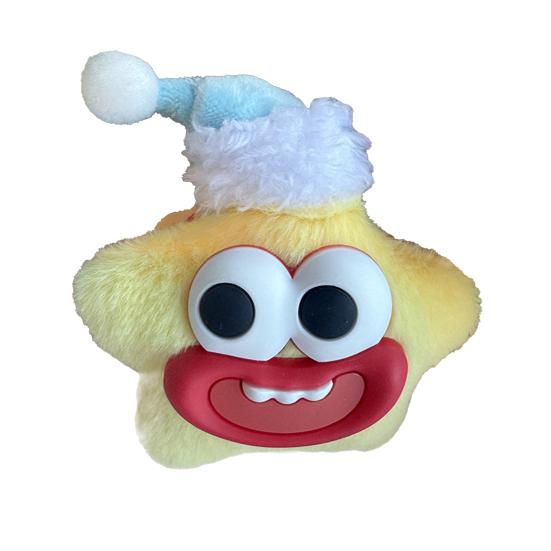 Yousheng Large Mouth Cartoon Doll Keychain Star Shape Macaron Color Keychain Bag Pendant Lucky Charm Resin Accessory