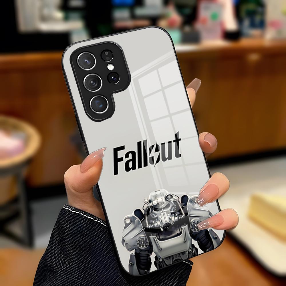 Чехол для телефона F-Fallout для Samsung S25 Plus S20 S20 Plus S22 Ultra S23 FE S21 Plus S21 Ultra Стеклянная крышка