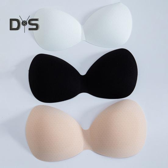 Bra Pad 0.1cm Ultra Thin Good Breathability Bra Insert Triangle Sponge Push Up Bra Pad Women Invisible Insert Swimsuit Bikini Breast Enhancers Chest