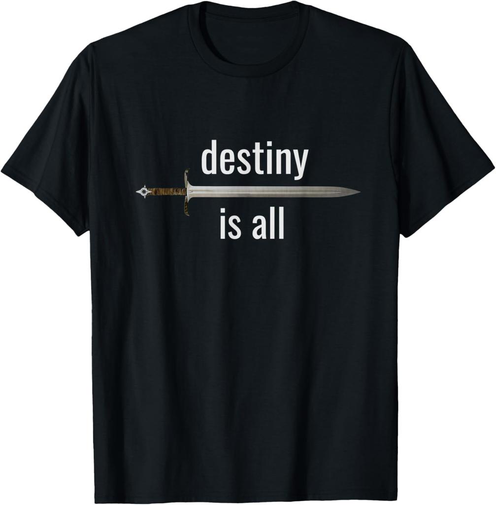 Футболка Destiny Is All 100% Хлопок Круглый Вырез Короткий Рукав Летняя Повседневная Мужская Футболка Уличная Одежда