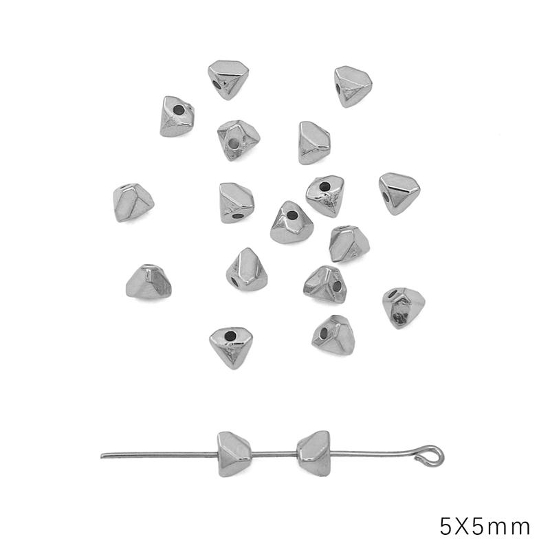 30-50Pcs Gold/Rhodium Plated CCB Loose Space Beads Star Flower Beads for Bracelet Necklace DIY Jewelry Making Beads