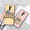 Black Case for Xiaomi Redmi 13C Note 9 iPhone XR 7 8 14 15 11 12 13 X XS Pro Max Samsung A25 S23 S24 FE Ultra Plus Cute Owl