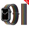 2 шт. Ремешки Для Apple Watch Band 44 мм 40 мм 45 мм 46 мм 42 мм 49 мм 41 мм Нейлоновый петлевой браслет iwatch Серия 10 9 8 7 6 5 3 se ultra 2