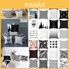 Stylish Geometric Cushion Cover With Dotted Grid And Triangular Patterns For Modern Decor