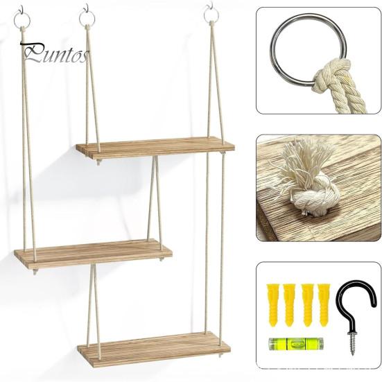 Подвесные полки для растений, прочная несущая конструкция, простая установка, деревянная полка для растений, подвесная на подоконник