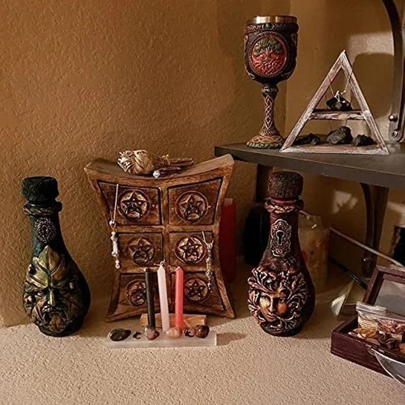 Новая бутылка ведьмы небесное тело украшения дома Луна бутылка воды картина лица Тэн ваза украшения из смолы