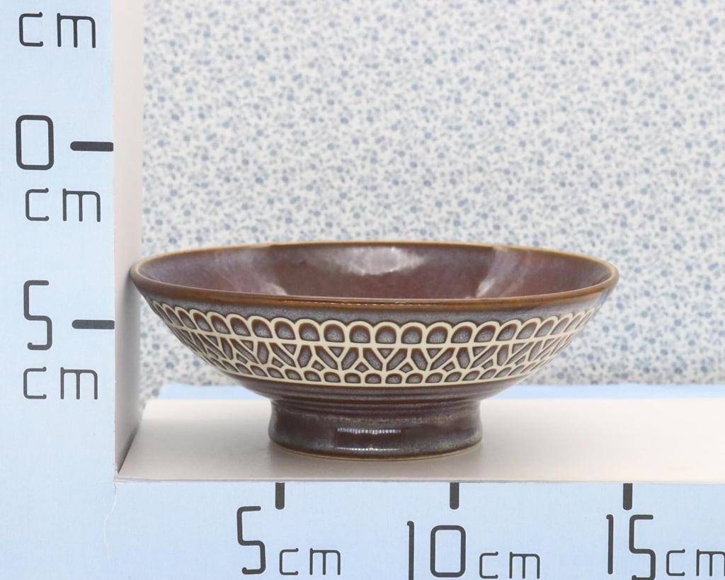 Castle Enterprises [15cm Shallow Bowl (Brown) Set of 10] Mino Ware Lace-Patterned Bowls for a Cute and Stylish Look. Recommended for Women.