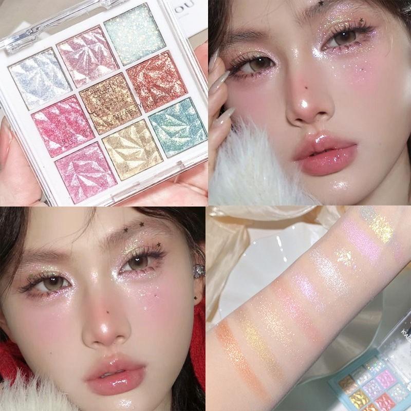 9 цветов матовые мерцающие тени для век Pallete блестящие тени для век водостойкие стойкие пигменты для глаз тени для век красота макияж косметический