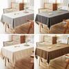 "Zen-Style Cotton & Linen Tablecloth - Dustproof, Plain Color for Dining, Tea, Coffee, TV Cabinet, or Conference Room"
