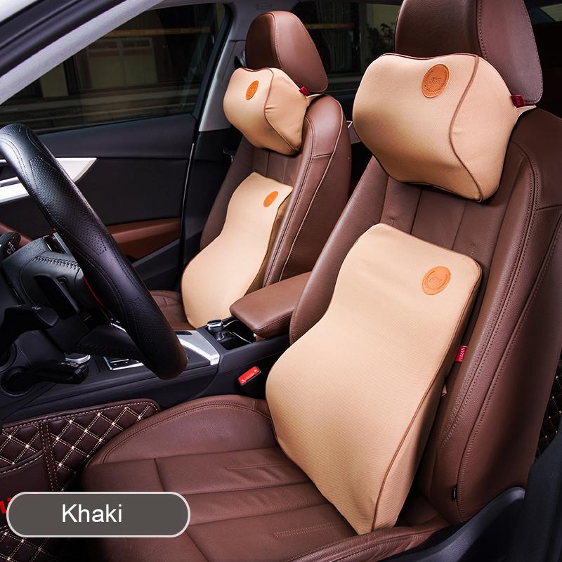 Подушка для автомобильного сиденья, подголовник, удобная дышащая подушка из пены с эффектом памяти, поддержка спины, поясничная защита, универсальный автомобиль
