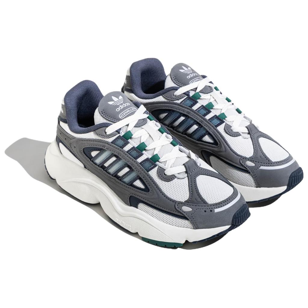 Adidas Originals Ozmillen Fashion Comfortable Durable Low-Top Dad Shoes Unisex Sneakers Gray Green IH3373