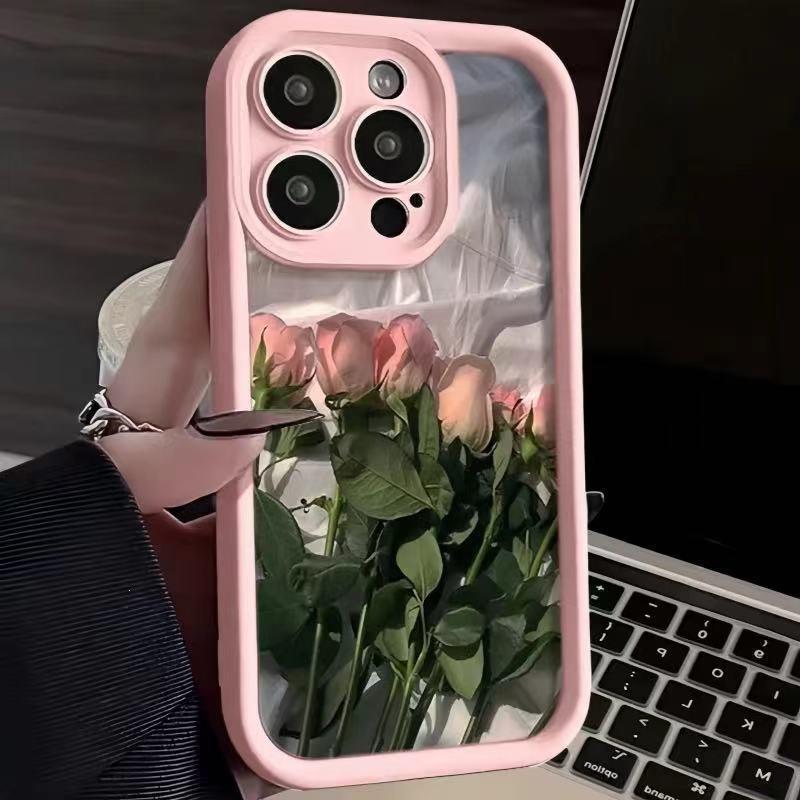 Розовая Романтичная Роза для Чехла iPhone 15/14/13/12/11promax Art X/XR Персональность 78