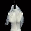 1pc Crystal Bridal Veils Short 1 Tier Soft Mesh With Comb Wedding Party Bride Hair Accessories for Women and Girls