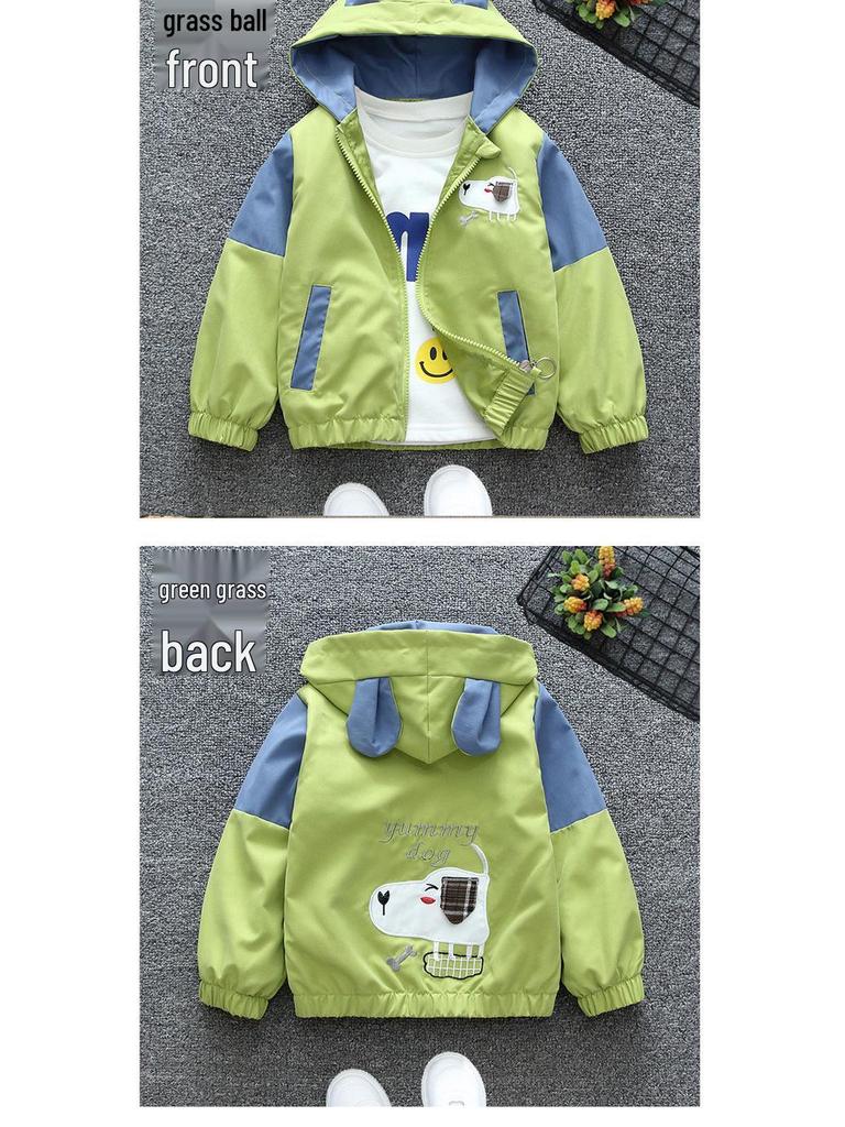 Трендовые весенне-осенние куртки с капюшоном для мальчиков и девочек - Модные мультяшные дизайны для детей