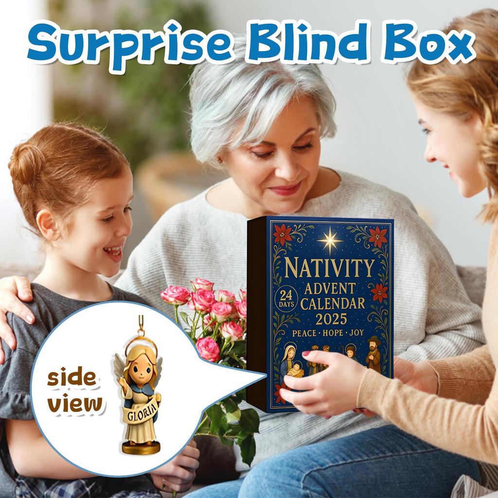 Новый Рождественский Адвент-календарь 24 шт. Календарь обратного отсчета Слепая коробка к Рождеству Иисуса Домашние принадлежности для украшения рождественской елки 2025