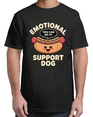 Support Dog Hot Dog Kawai Motivational Shirt T-Shirt Funny Unisex S-4Xl